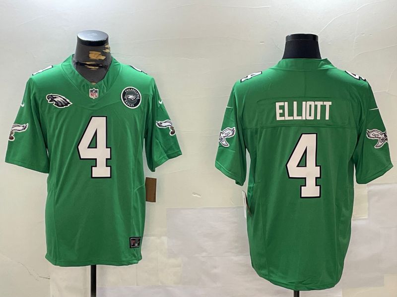 Men Philadelphia Eagles #4 Elliott Green Throwback 2024 Nike Vapor Limited NFL Jersey style 3